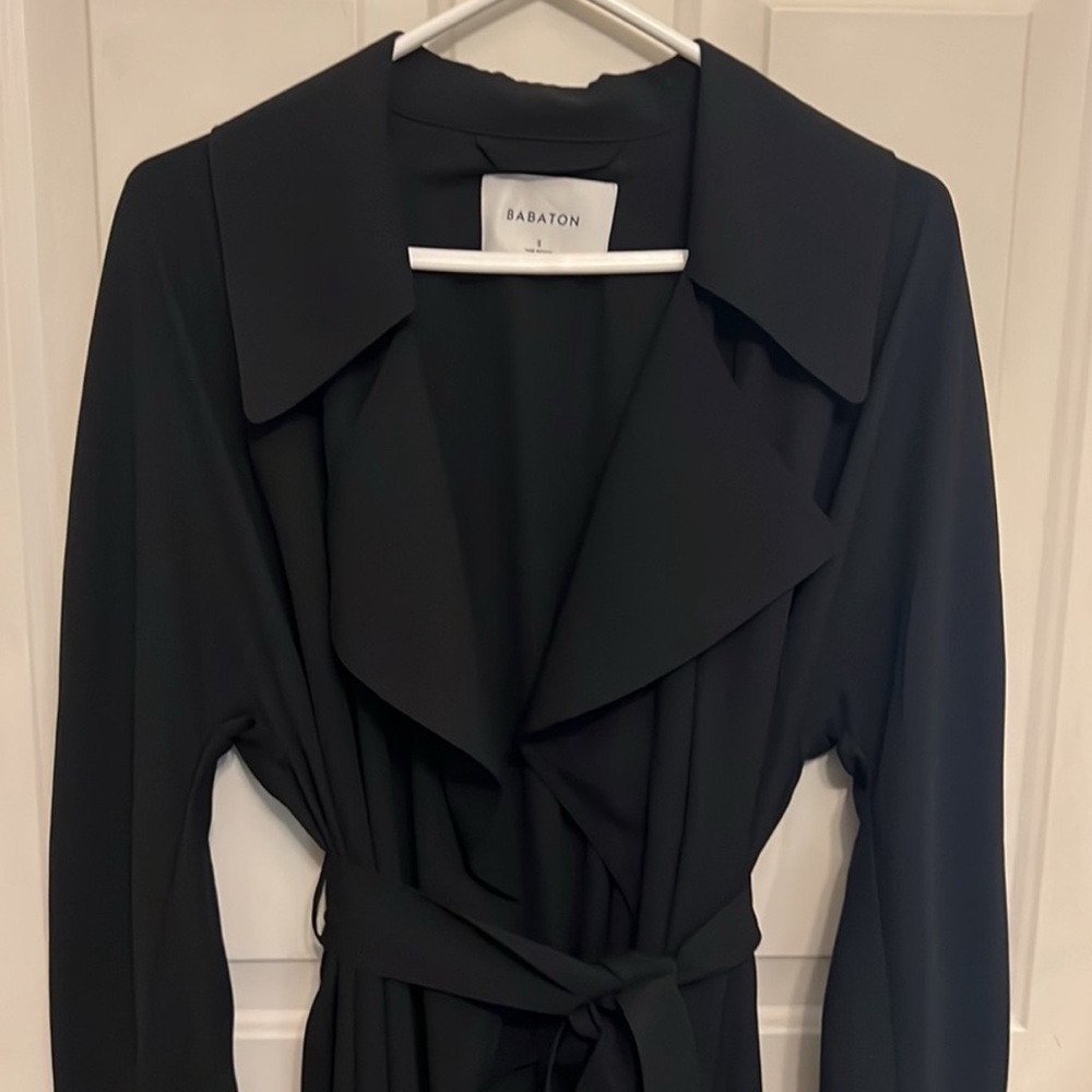 NWOT Aritzia Babaton Black Trench Coat, size S